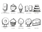 Line Art Sweets Sticker Set - Image 2