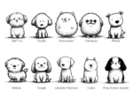 Line Art Dogs Sticker Set - Image 4