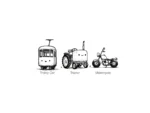 Line Art Vehicles Sticker Set - Image 4
