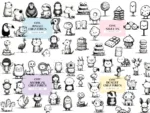 Line Art Sticker Set Bundle - Image 4