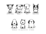 Line Art Dogs Sticker Set - Image 5