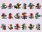 Musical Dragons Sticker Set - Image 7