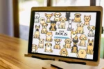 Cartoon Dogs Sticker Set