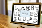 Line Art Woodland Creatures Sticker Set