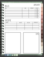 Serenity Undated Ringed Portrait Planner - Image 7